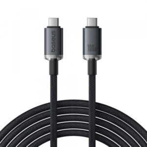 Cablu Date si Incarcare USB-C - USB-C Baseus Crystal Shine Series, 100W, 1.5m, Negru P10318204111-00