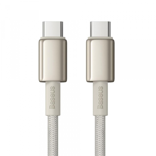Cablu Date si Incarcare USB-C - USB-C Baseus Tungsten Gold, 100W, 2m, Auriu P10319800G21-01