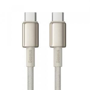 Cablu Date si Incarcare USB-C - USB-C Baseus Tungsten Gold, 100W, 1m, Auriu P10319800G21-00
