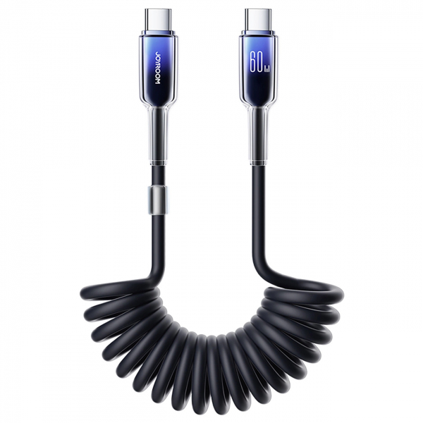 Cablu Date si Incarcare USB-C - USB-C Joyroom S-A43 Crystal, 60W, 1.5m, Negru