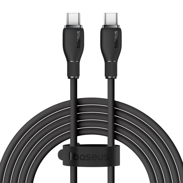 Cablu Date si Incarcare USB-C - USB-C Baseus Pudding, 100W, 2m, Negru P10355702111-01