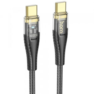 Cablu Date si Incarcare USB-C - USB-C HOCO U121, 60W, 1.2m, Negru
