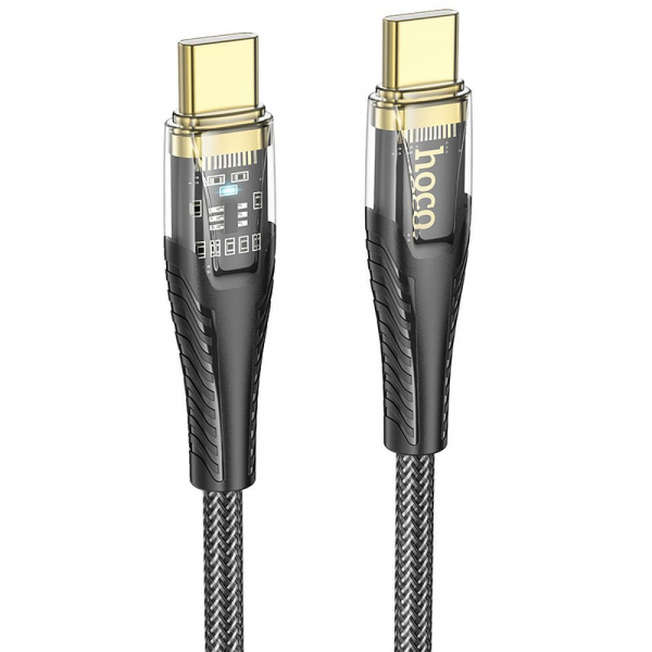 Cablu Date si Incarcare USB-C - USB-C HOCO U121, 60W, 1.2m, Negru