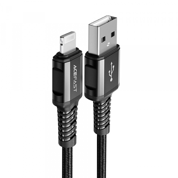 Cablu Date si Incarcare USB-A - Lightning Acefast C1-02, 18W, 1.2m, Negru