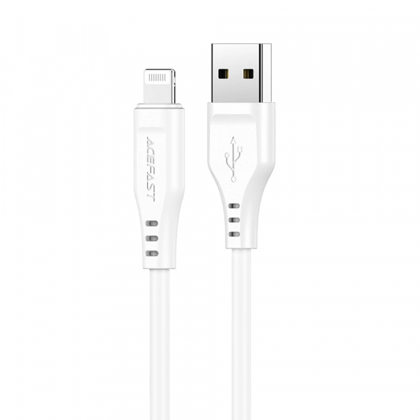 Cablu Date si Incarcare USB-A - Lightning Acefast C3-02, 18W, 1.2m, Alb