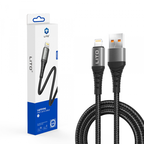 Cablu Date si Incarcare USB-A - Lightning Lito LD08L, 18W, 1m, Negru
