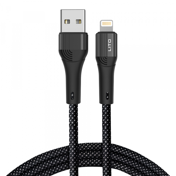 Cablu Date si Incarcare USB-A - Lightning Lito LD14, 18W, 1m, Negru