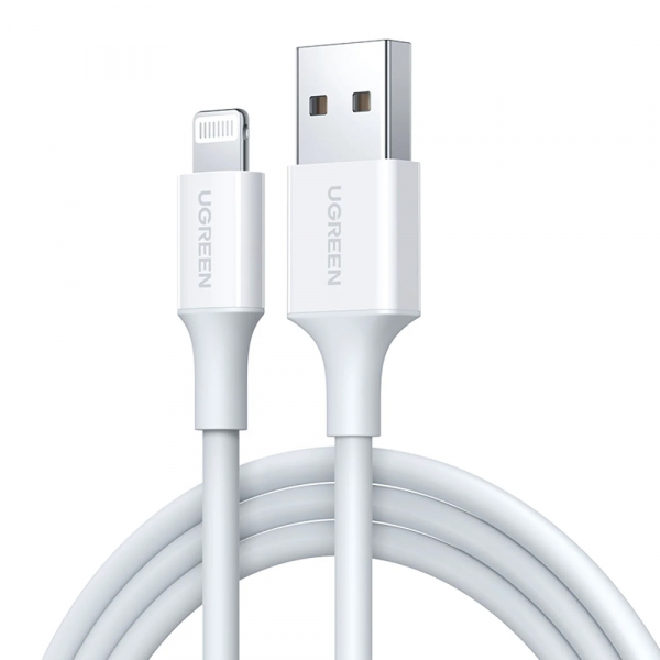 Cablu Date si Incarcare USB-A - Lightning UGREEN US155 (20728), 18W, 1m, Alb
