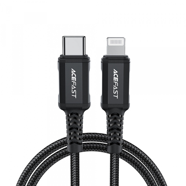 Cablu Date si Incarcare USB-C - Lightning Acefast C4-01, 30W, 1.8m, Negru
