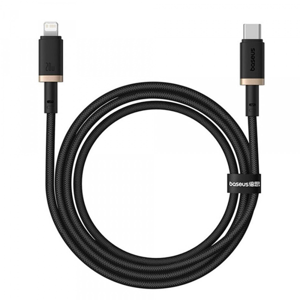 Cablu Date si Incarcare USB-C - Lightning Baseus Dura Series, 20W, 1m, Auriu Negru P10377800U01-00
