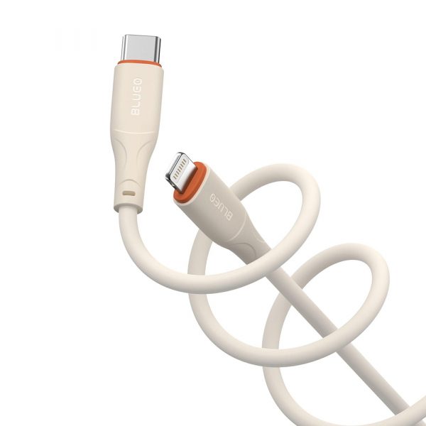 Cablu Date si Incarcare USB-C - Lightning Blueo Ape Legend, 20W, 1.5m, Portocaliu