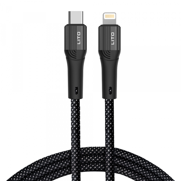 Cablu Date si Incarcare USB-C - Lightning Lito LD14CL, 30W, 1m, Negru