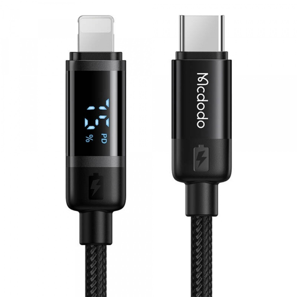 Cablu Date si Incarcare USB-C - Lightning McDodo CA-5210 Bat Display, 36W, 1.2m, Negru