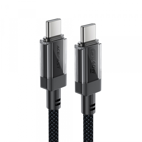 Cablu Date si Incarcare USB-C - USB-C Acefast C12-03, 60W, 1.2m, Negru
