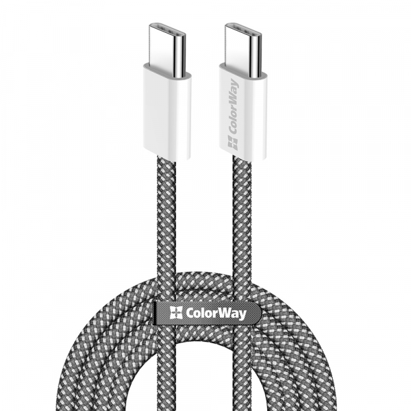 Cablu Date si Incarcare USB-C - USB-C ColorWay CW-CBPDCC061, 60W, 1m, Negru