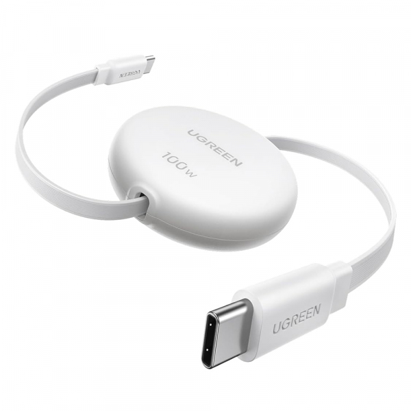 Cablu Date si Incarcare USB-C - USB-C UGREEN L531, 100W, 1m, Alb