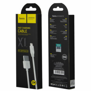 Cablu Date si Incarcare USB-A - Lightning HOCO Rapid X1, 18W, 2m, Alb