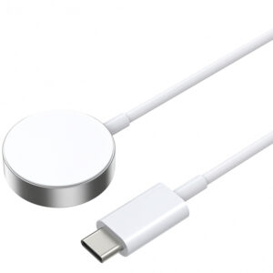 Incarcator Wireless BWOO WL-18 pentru Apple Watch Series, USB-C, Alb