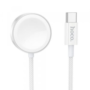 Incarcator Wireless HOCO CW59 pentru Apple Watch / Samsung Galaxy Watch Series, USB-C, Alb