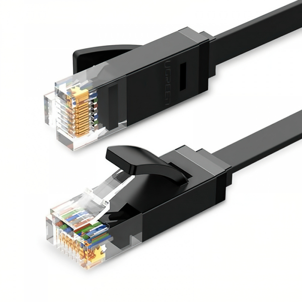 Cablu Retea UGREEN NW102 Flat, UTP, Cat6, 3m, Negru