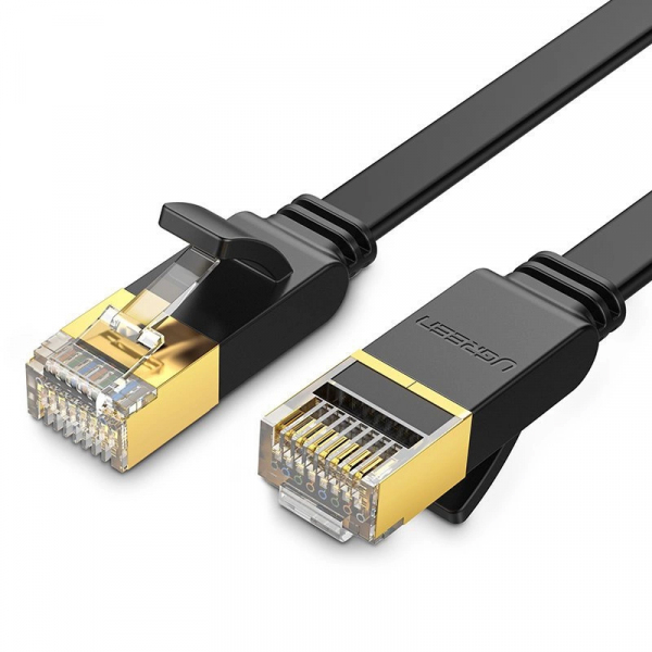 Cablu Retea UGREEN NW106 Flat, UTP, Cat7, 3m, Negru