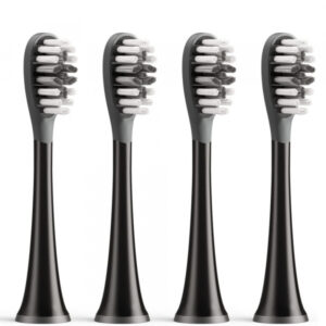 Capat Rezerva Gum Care pentru Periuta Electrica Bitvae S2 / S3, Set 4 bucati, Negru