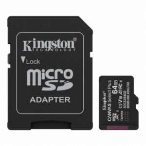 Card Memorie microSDXC Kingston Canvas Select Plus Android A1, 64Gb, Clasa 10 / UHS-1 U1, Cu Adaptor SDCS3/64GB