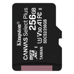 Card Memorie microSDXC Kingston Canvas Select Plus Android A1, 256Gb, Clasa 10 / UHS-1 U3 SDCS2/256GBSP
