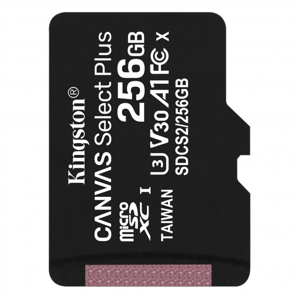 Card Memorie microSDXC Kingston Canvas Select Plus Android A1, 256Gb, Clasa 10 / UHS-1 U3 SDCS2/256GBSP