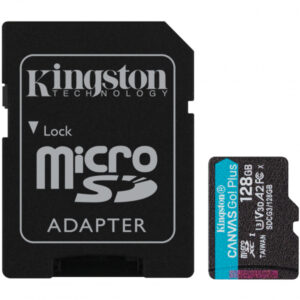 Card Memorie microSDXC Kingston Canvas Go Plus Android A2, 128Gb, Clasa 10 / UHS-1 U3, Cu Adaptor SDCG3/128GB