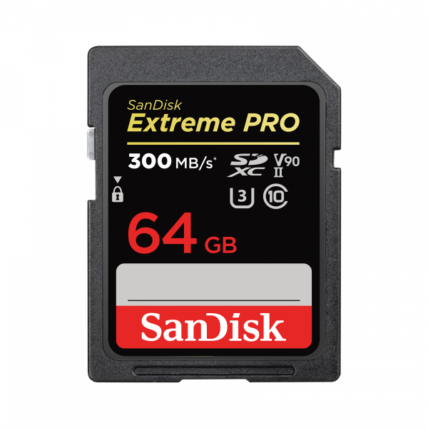 Card Memorie SDXC SanDisk Extreme Pro, 64Gb, Clasa 10 / UHS-1 U3 SDSDXXU-064G-GN4IN