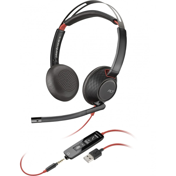 Casti Call Center USB-C HP Poly Blackwire C5220, Negre 80R97AA