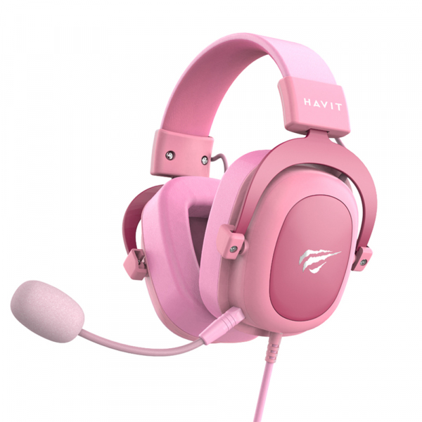 Casti Gaming 3.5mm HAVIT H2002D, 2m, Roz