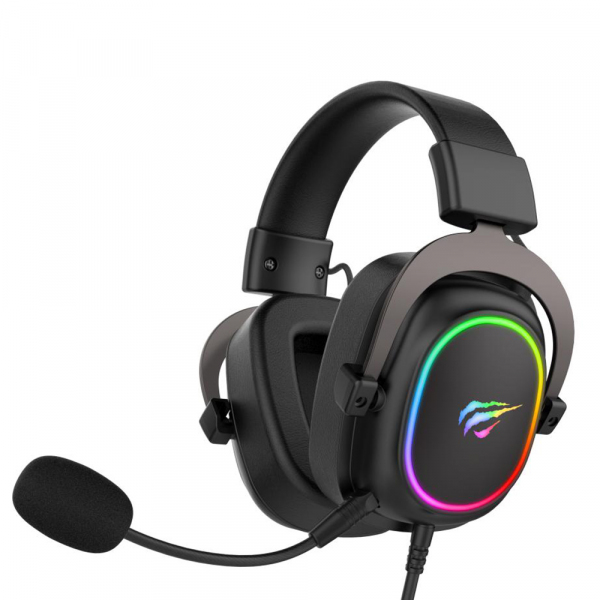 Casti Gaming 3.5mm HAVIT H2002P, RGB, 2m, Negre