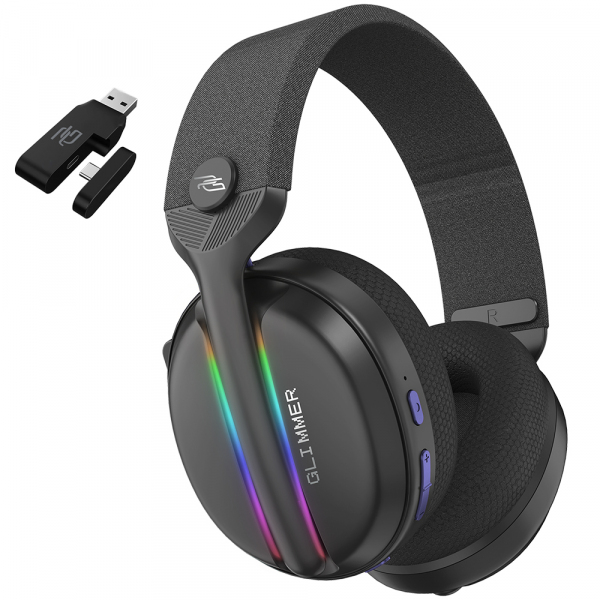 Casti Gaming Wireless Proove Glimmer, RGB, BT / Wi-Fi / Wired, Negre Mov WHGL00022016
