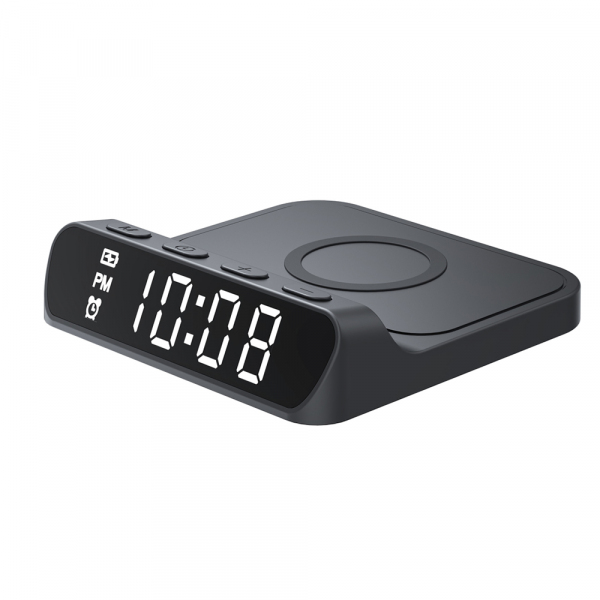 Ceas Digital HAVIT W3031 cu Incarcare Wireless QI, Negru