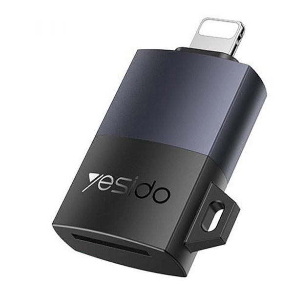 Cititor Card Lightning Yesido GS38, microSD, Gri