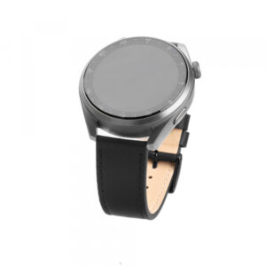 Curea Fixed Leather pentru Huawei Watch / Xiaomi Watch Series, 22mm, Neagra