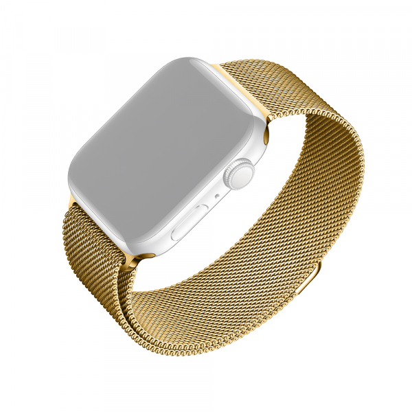 Curea Fixed Mesh pentru Apple Watch 42mm / 41mm / 40mm / 38mm Series, Aurie