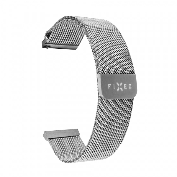 Curea Fixed Mesh pentru Samsung Galaxy Watch / Huawei Watch Series, 20mm, Argintie