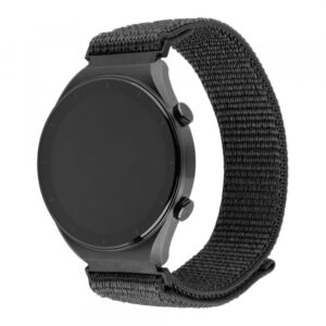 Curea Fixed Nylon Sporty pentru Huawei Watch / Xiaomi Watch Series, 22mm, Gri Inchis