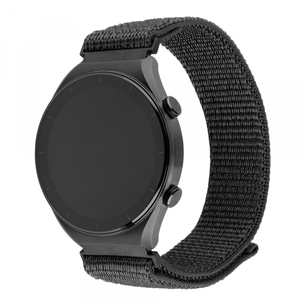 Curea Fixed Nylon Sporty pentru Huawei Watch / Xiaomi Watch Series, 22mm, Gri Inchis