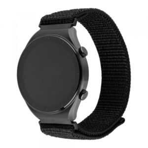 Curea Fixed Nylon Sporty pentru Huawei Watch / Xiaomi Watch Series, 22mm, Neagra