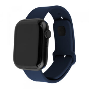 Curea Fixed Silicone Sporty pentru Apple Watch 49mm / 46mm / 45mm / 44mm / 42mm Series, Albastra