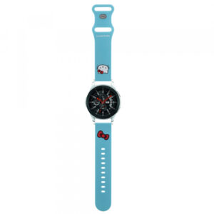 Curea Hello Kitty Silicone Kitty Head pentru Samsung Galaxy Watch / Huawei Watch 46mm / 45mm / 41mm Series, Albastra