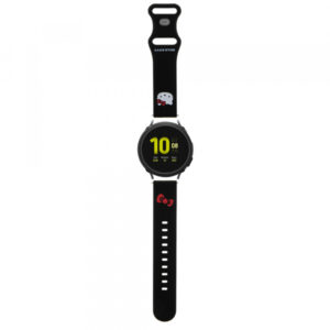 Curea Hello Kitty Silicone Kitty Head pentru Samsung Galaxy Watch / Huawei Watch Series, Neagra