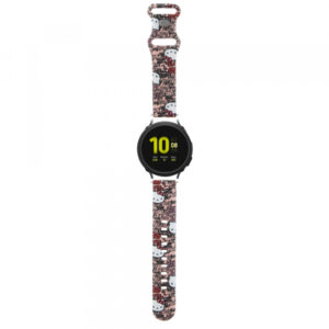 Curea Hello Kitty Silicone Tags Graffiti pentru Samsung Galaxy Watch / Huawei Watch Series, Roz