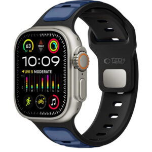 Curea Tech-Protect Iconband Line pentru Apple Watch 49mm / 46mm / 45mm / 44mm Series, Bleumarin