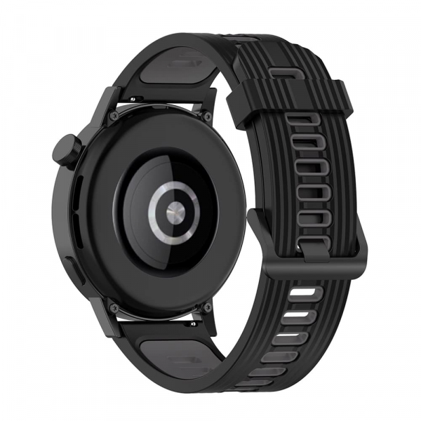 Curea Techsuit W002 pentru Huawei Watch / Xiaomi Watch Series, 22mm, Neagra