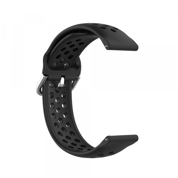 Curea Techsuit W004 pentru Samsung Galaxy Watch / Huawei Watch Series, 22mm, Neagra
